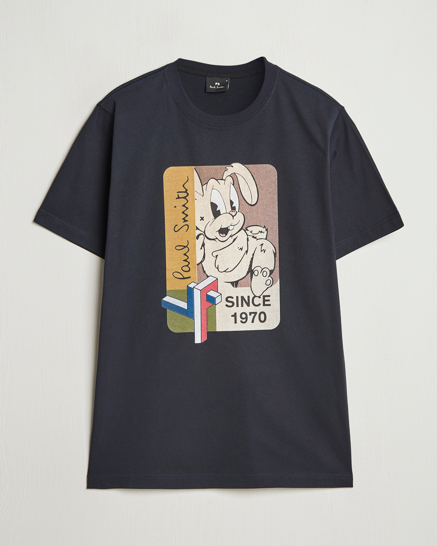 PS Paul Smith 70's Bunny Crew Neck T-Shirt Navy