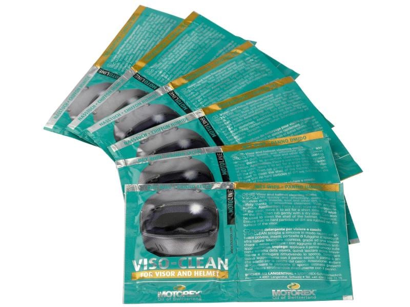 Motorex Reinigungstücher-Set Viso Clean 6 Stück Visier- und Helmreinigungstücher, Pack à 6 Stk.