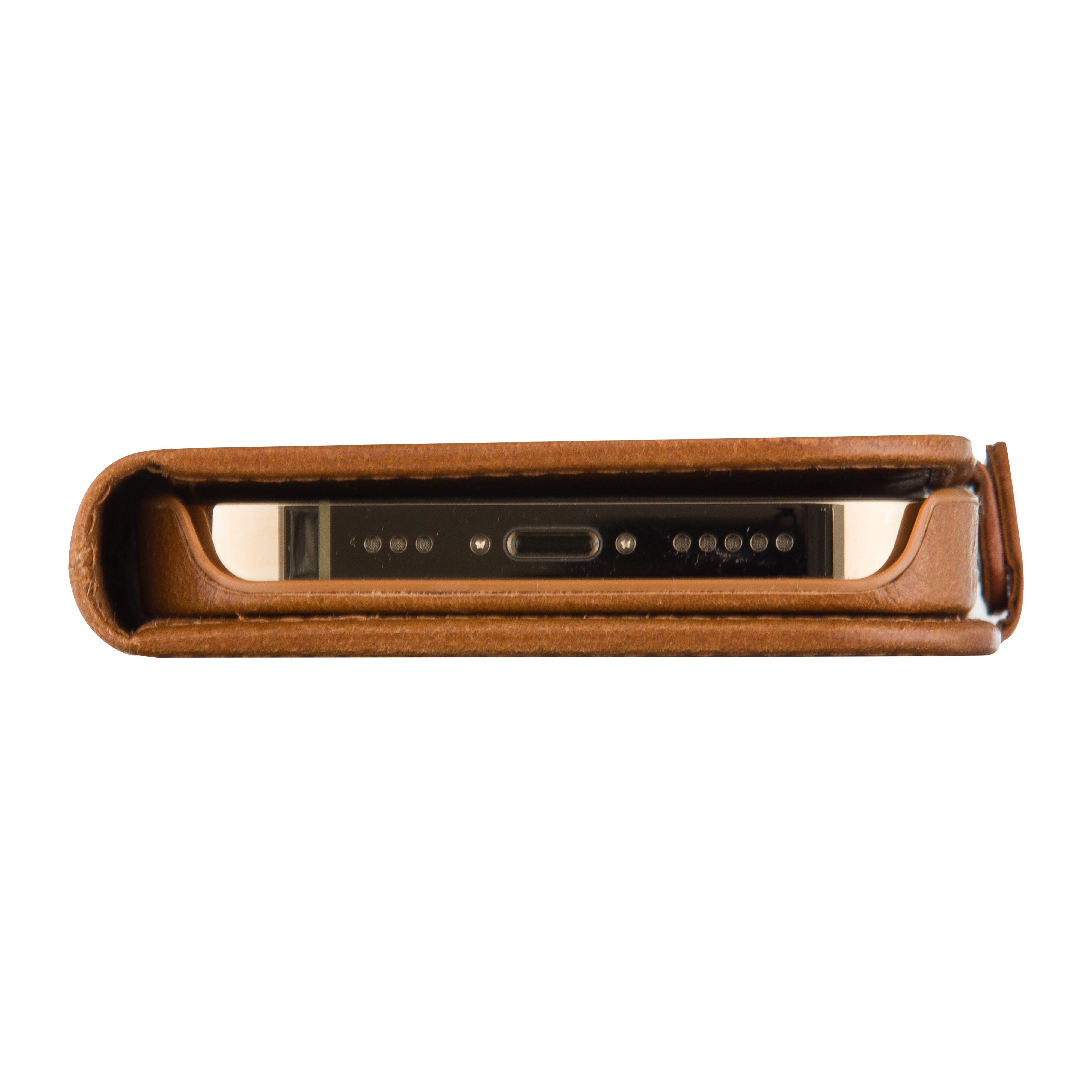 iPhone 15 Pro Max 2in1 Wallet Case Echtleder Tasche mit RFID Schutz Lynge (LY67GT001867) - Tan
