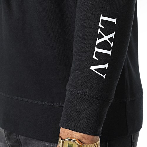 Sweat Crewneck Roses Noir Blanc
