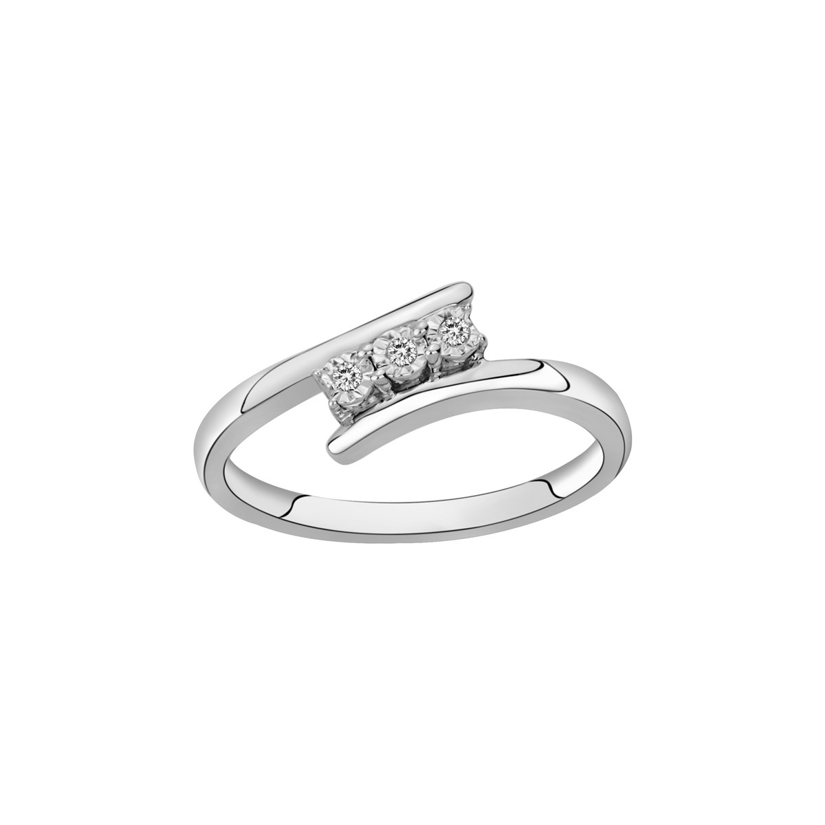 Bague en Argent avec diamant blanc