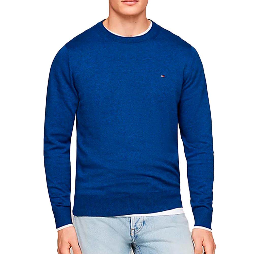 Tommy Hilfiger Pull Bleu foncé Homme Tommy Hilfiger Mouline Organic