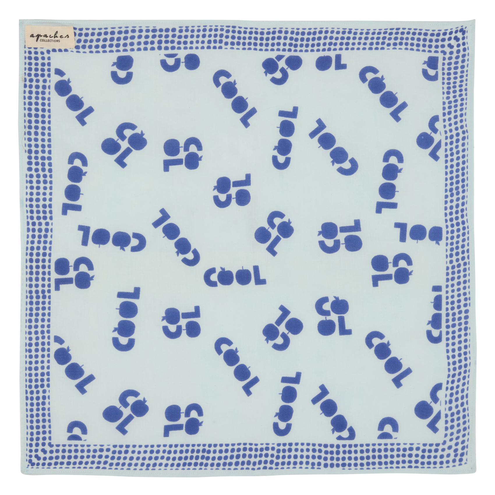 MANIKA - Foulard en coton imprimé | Bleu