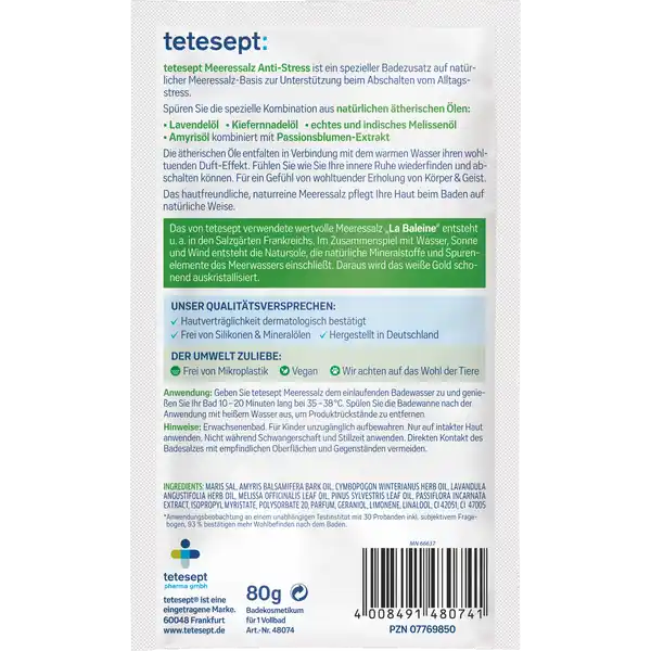 Gesundheitsbad Meeressalz Anti-Stress