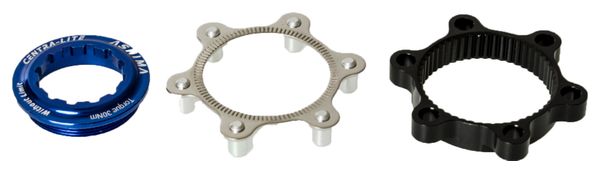 Ashima Adaptateur Center Lock Bleu pour montage 6 trous