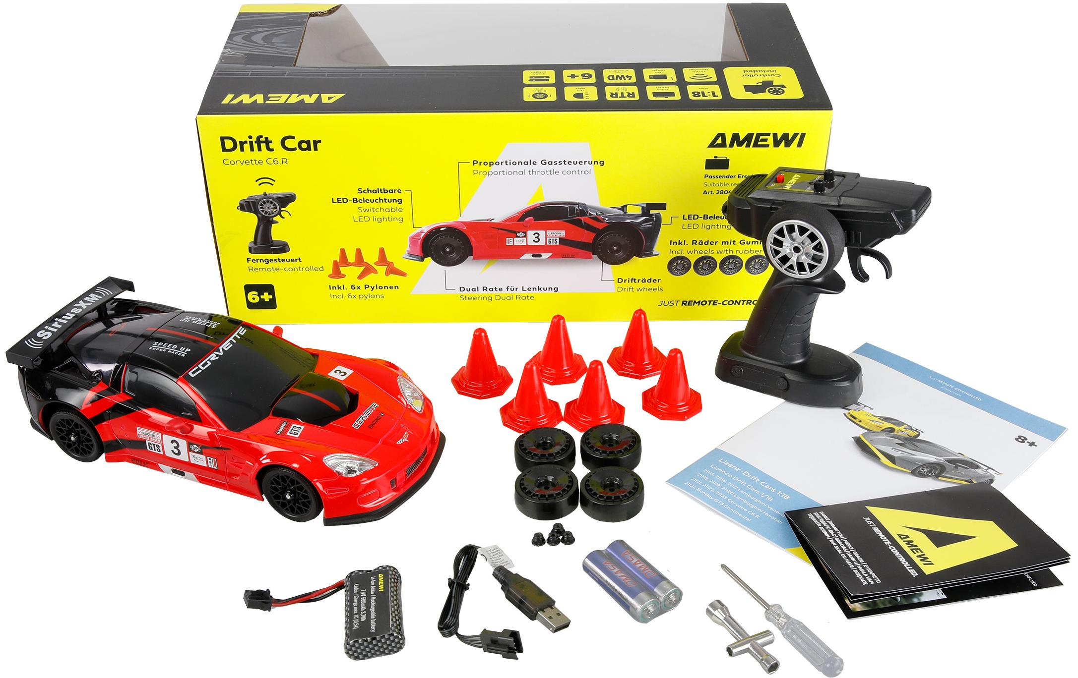 Drift Corvette C6.R 1:18 RTR RotDriftfahrzeug