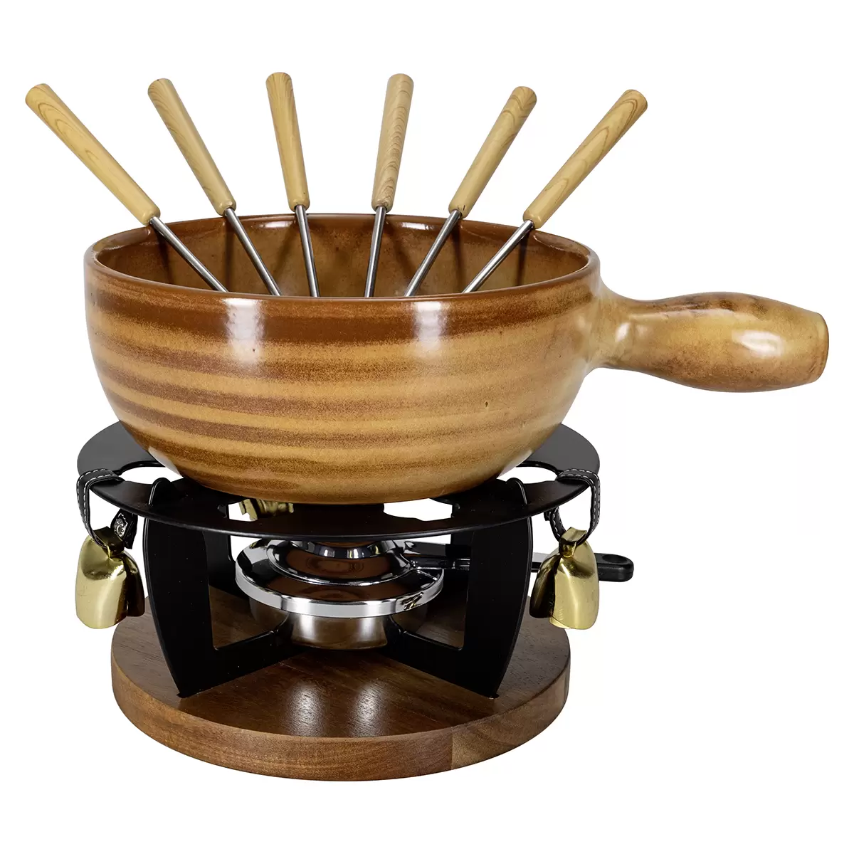 Käsefondue Sett Kuh Legno Nouvel braun,schwarz
