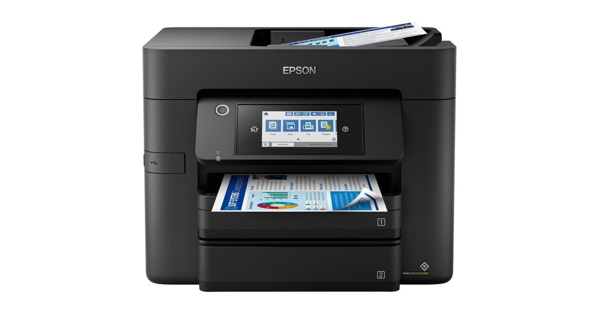 EpsonWorkForce Pro WF-4830DTWF all-in-one inkjetprinter met faxfunctie  (Zwart)