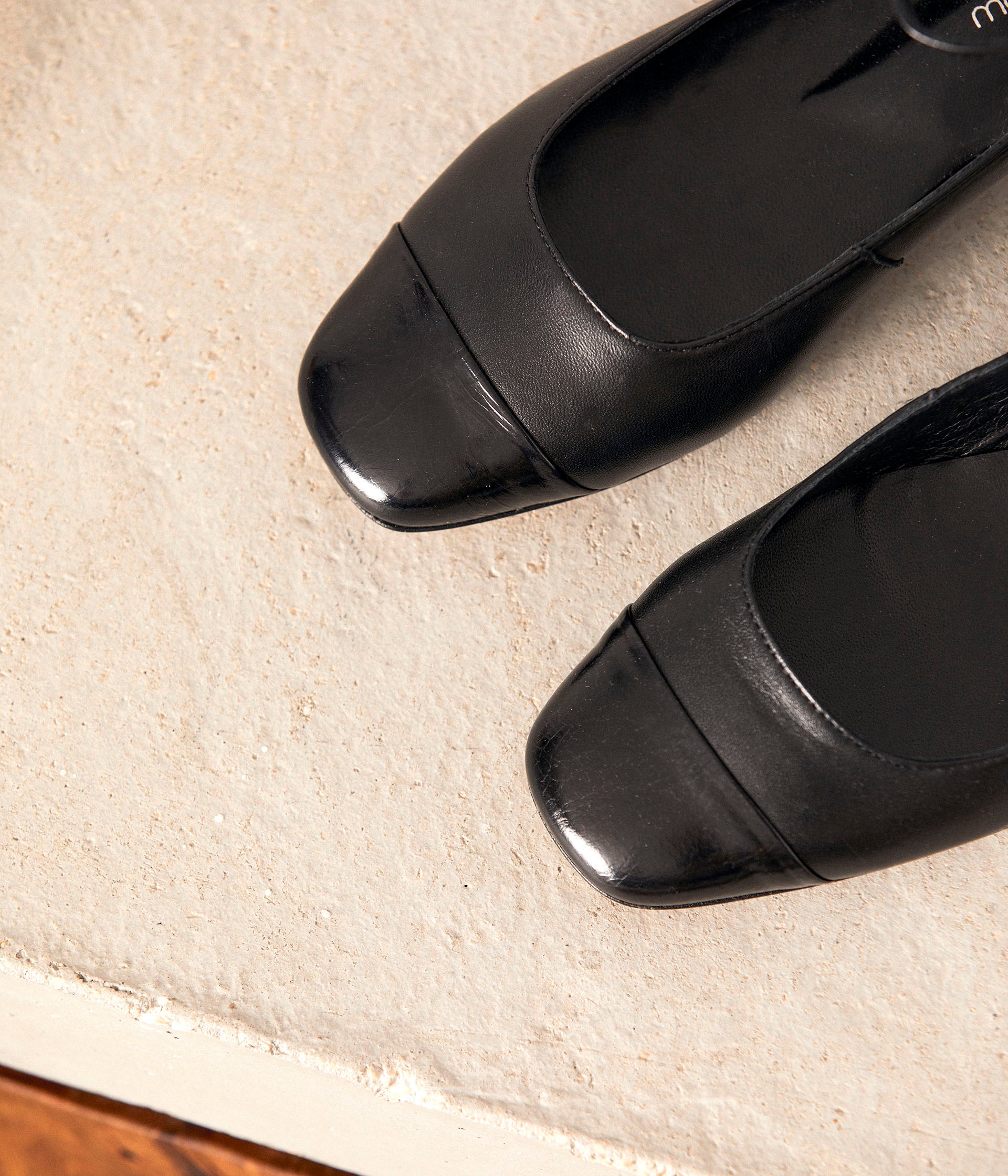 Ballerines plates noires Alinda