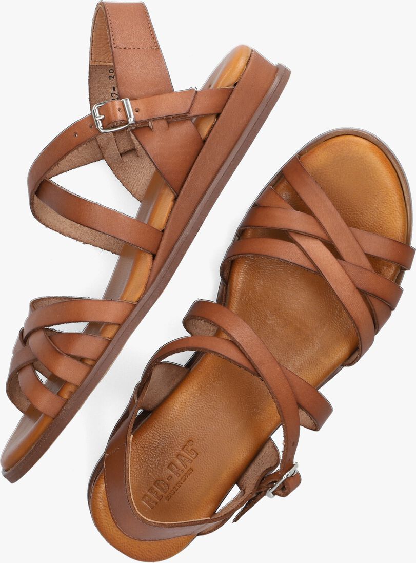 RED-RAG cognac red-rag sandalen 79542 tiny wedge