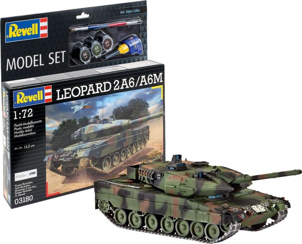Revell - Leopard 2A6/A6M Kampvogn Byggesæt - 1:72 - 63180