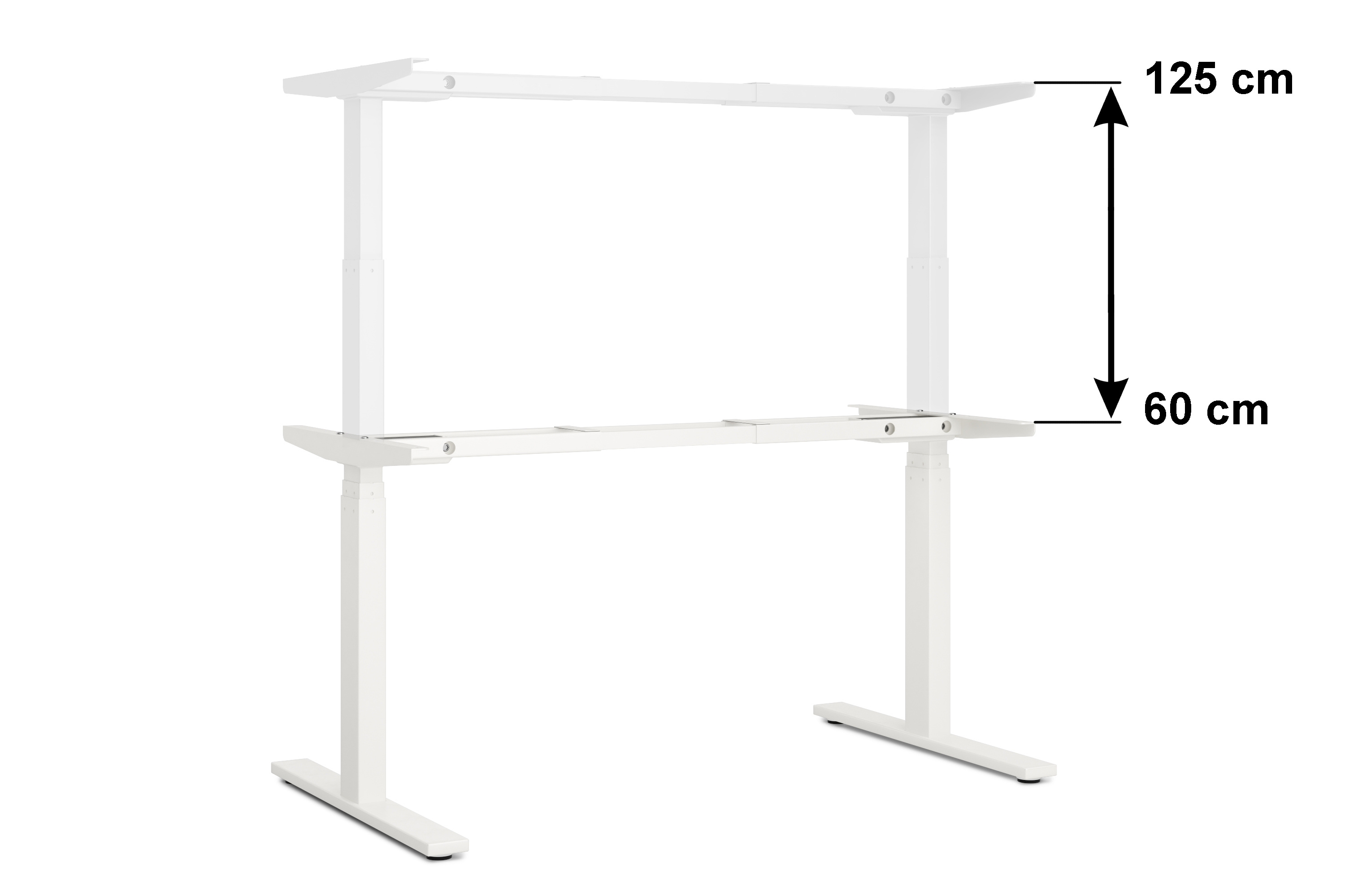 Tischgestell Stehpult elektrisch weiss 160 - 180 cm