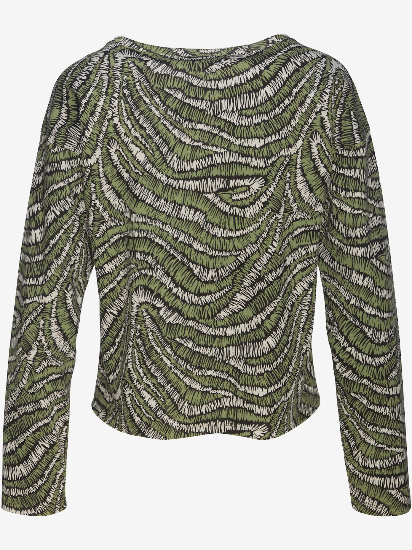 Sweat-shirt manches longues confortables, coupe légèrement raccourcie