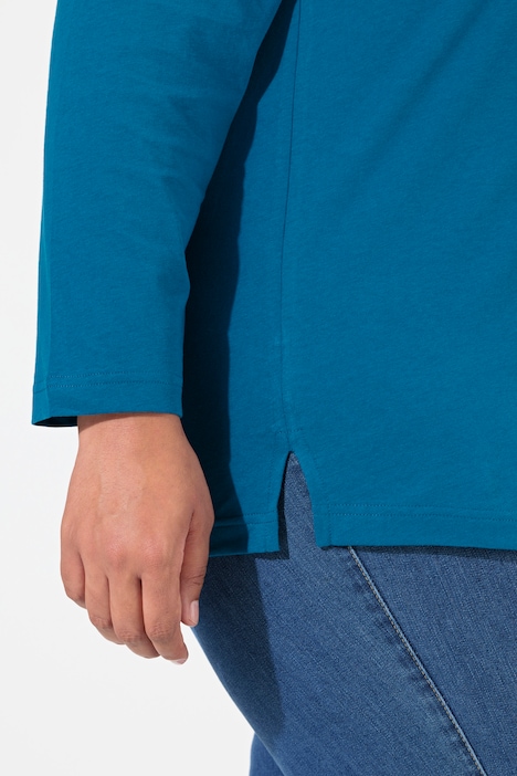 Shirt, V-Ausschnitt, Relaxed, Langarm
