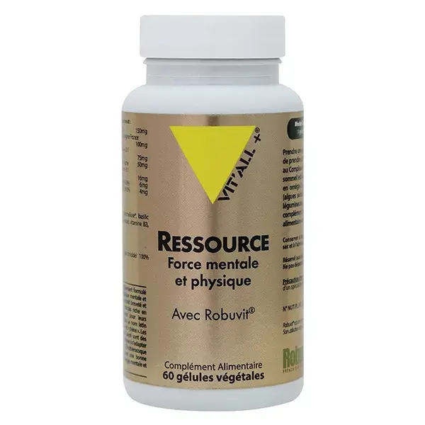 Vit'all+ Ressource Force Mentale et Physique 60 gélules végétales