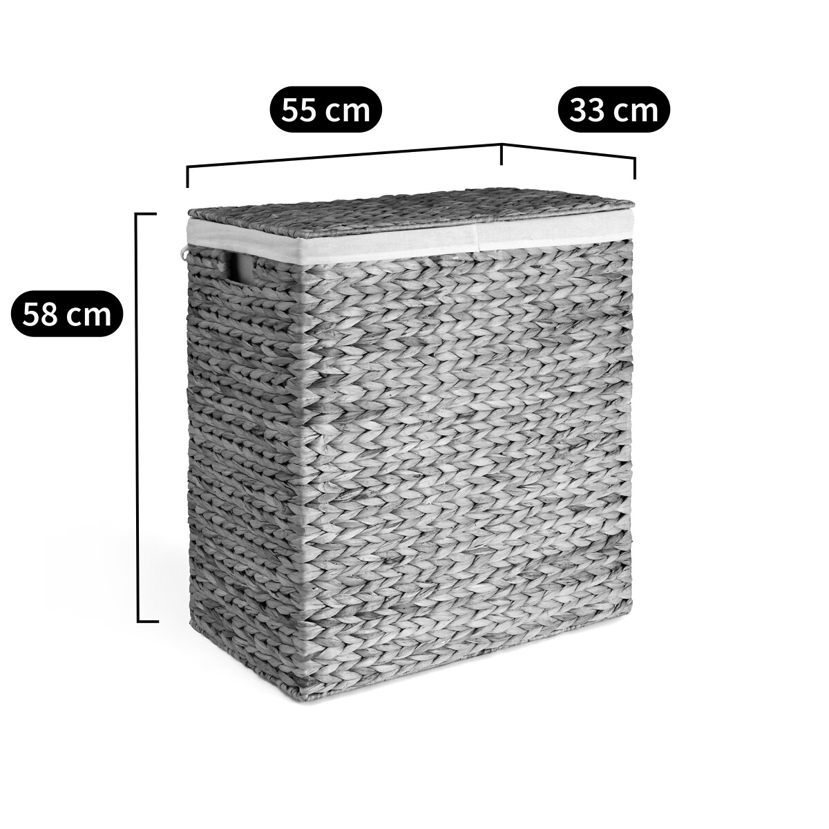 LA REDOUTE INTERIEURS<br>Cesto de linho com compartimento duplo, Lomopi