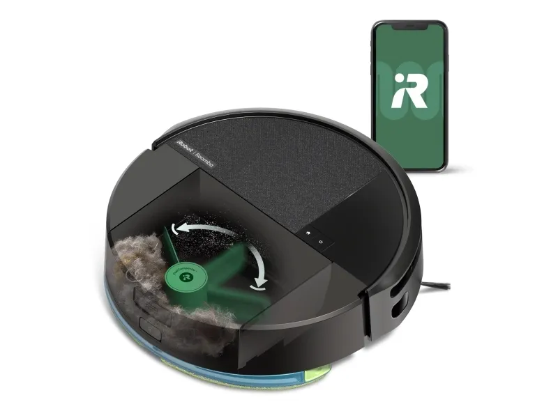 iRobot Roomba 205 DustCompactor Robotstøvsuger med gulvvask - Sort