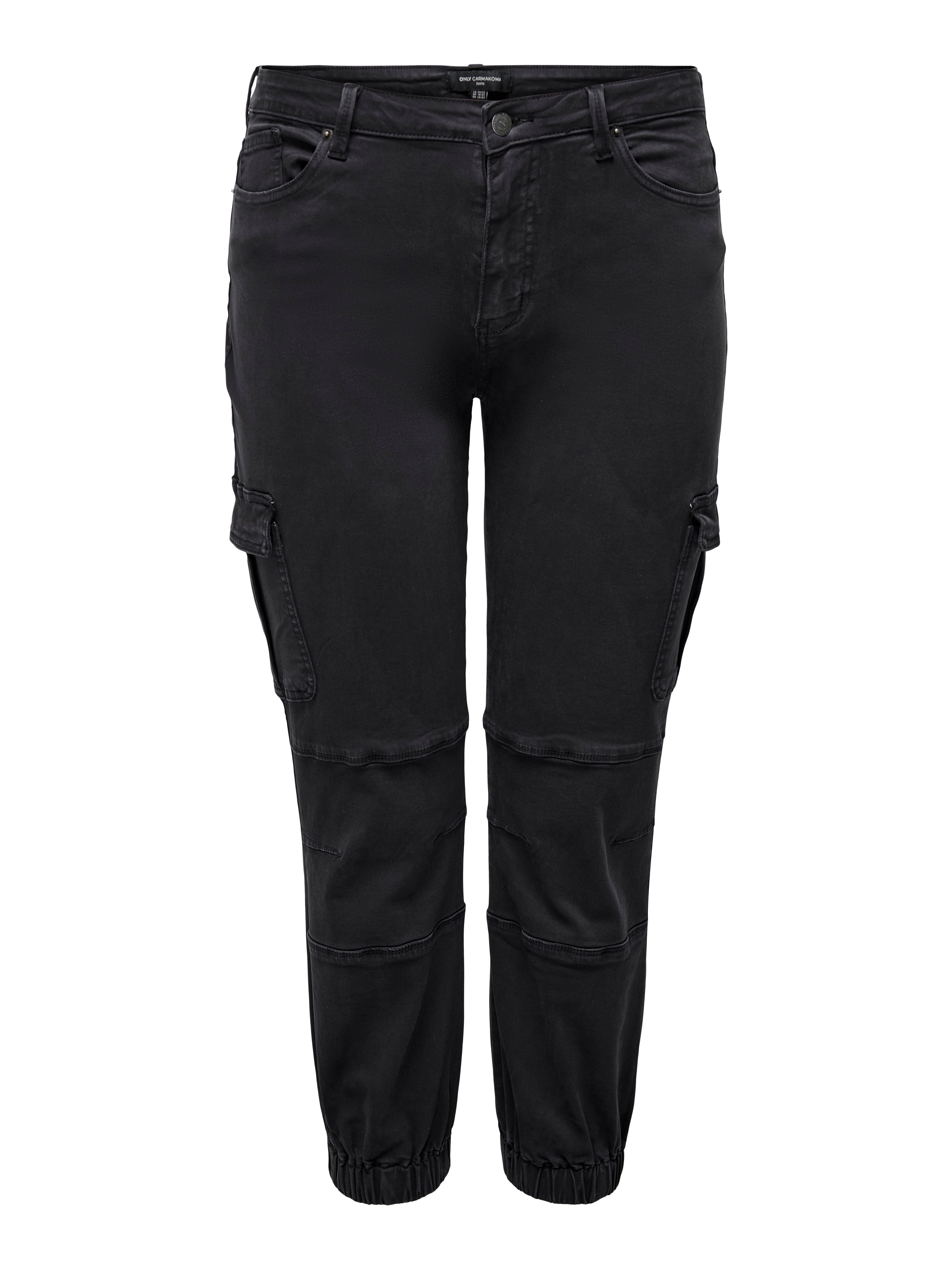 CARMISSOURI Mittlere Taille Skinny Fit Jeans Washed Black