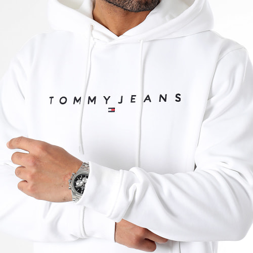 Sweat Capuche Linear Logo 7985 Blanc
