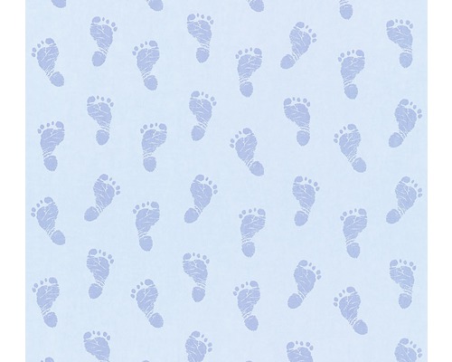 Vliesbehang 35863-2 Little Stars voetjes lichtblauw