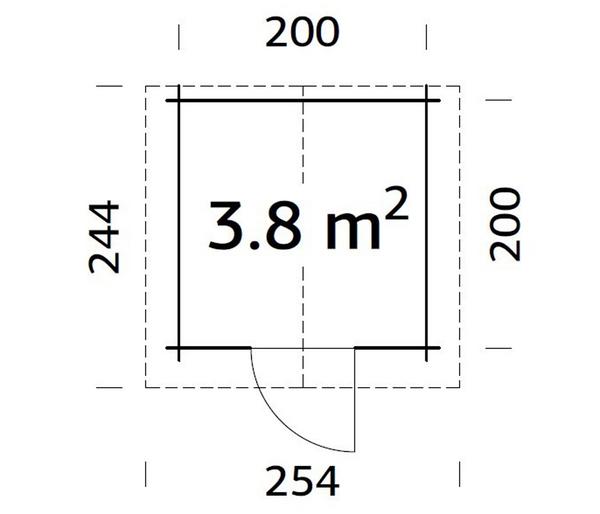 Palmako Gartenhaus Vivian, ca. B254/H222/T240