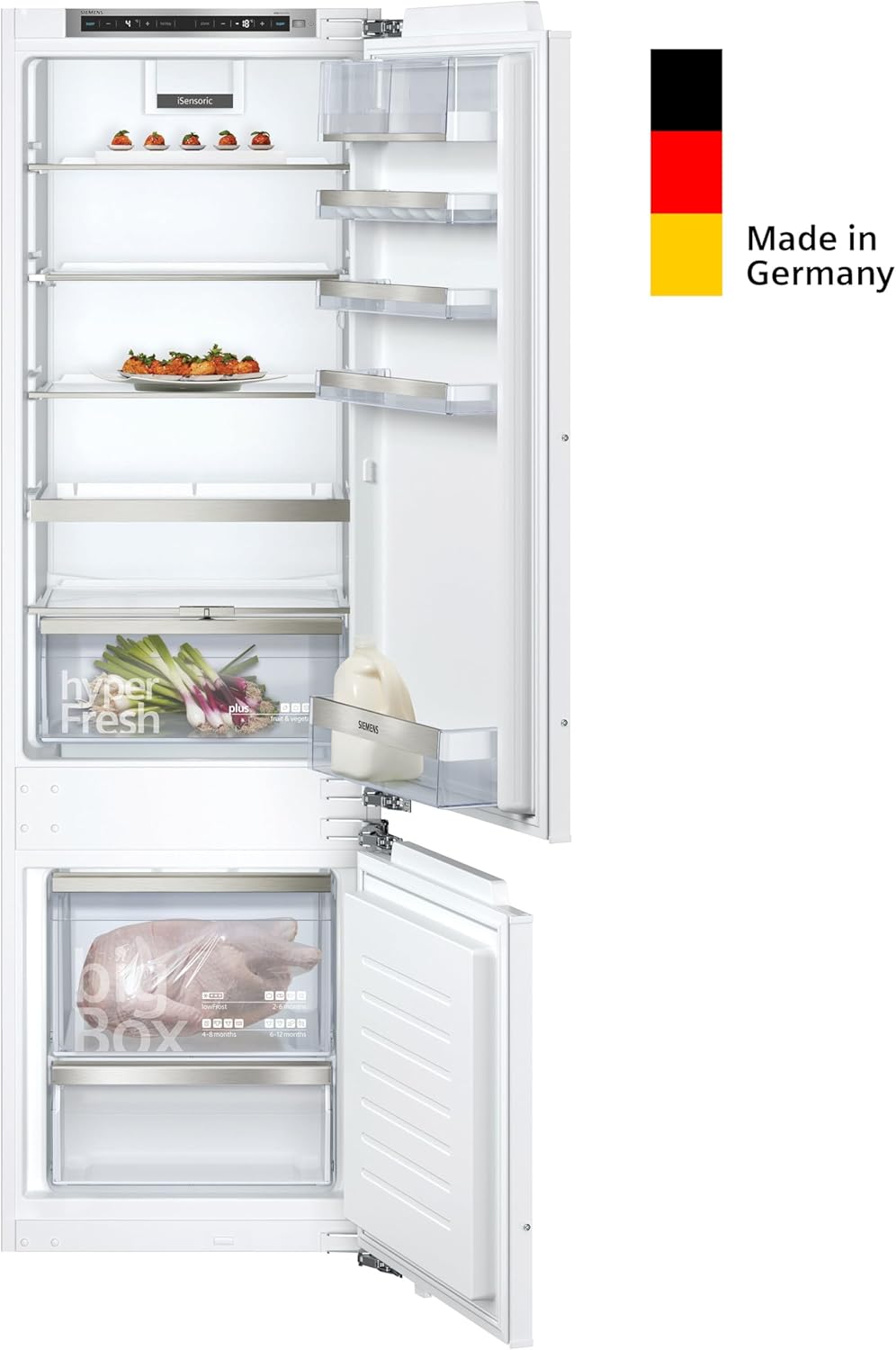 SIEMENS KI87SADD0 iQ500 Einbau-Kühlgefrierkombination/A+++ / 149 kWh/Jahr / 269 l/lowFrost/hyperFresh Premium 0° / LED Beleuchtung