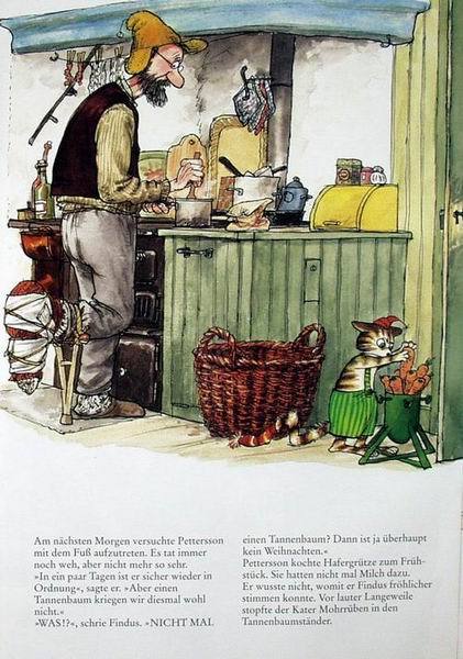 Pettersson und Findus. Pettersson kriegt Weihnachtsbesuch