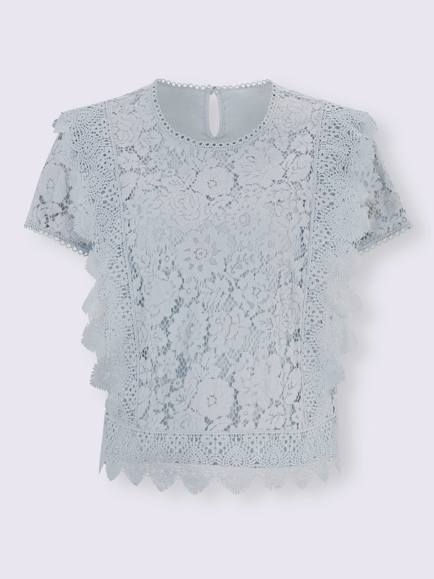 Chemisier en dentelle avec différents motifs de dentelle