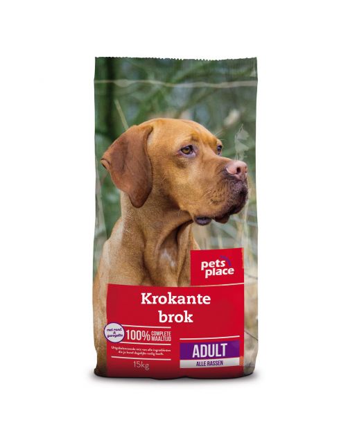 Pets Place Adult Krokante Brokken Gevogelte&Vlees - Hondenvoer
