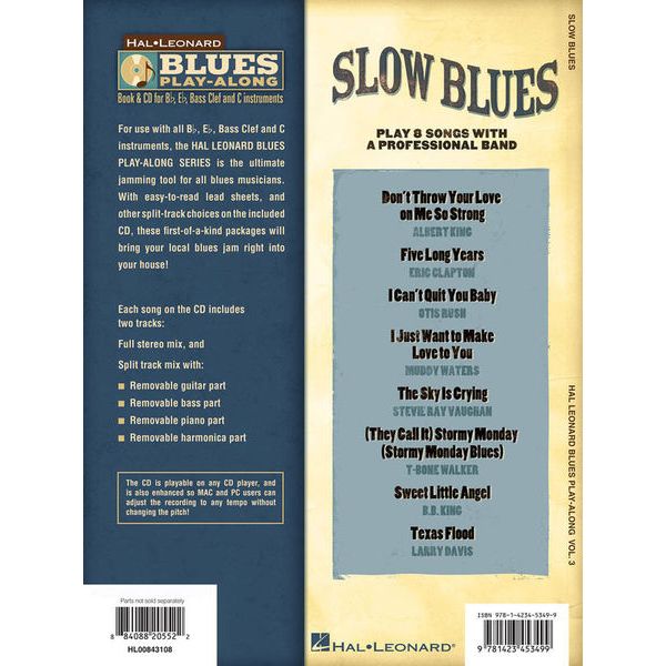 Hal Leonard Blues Play-Along Slow Blues