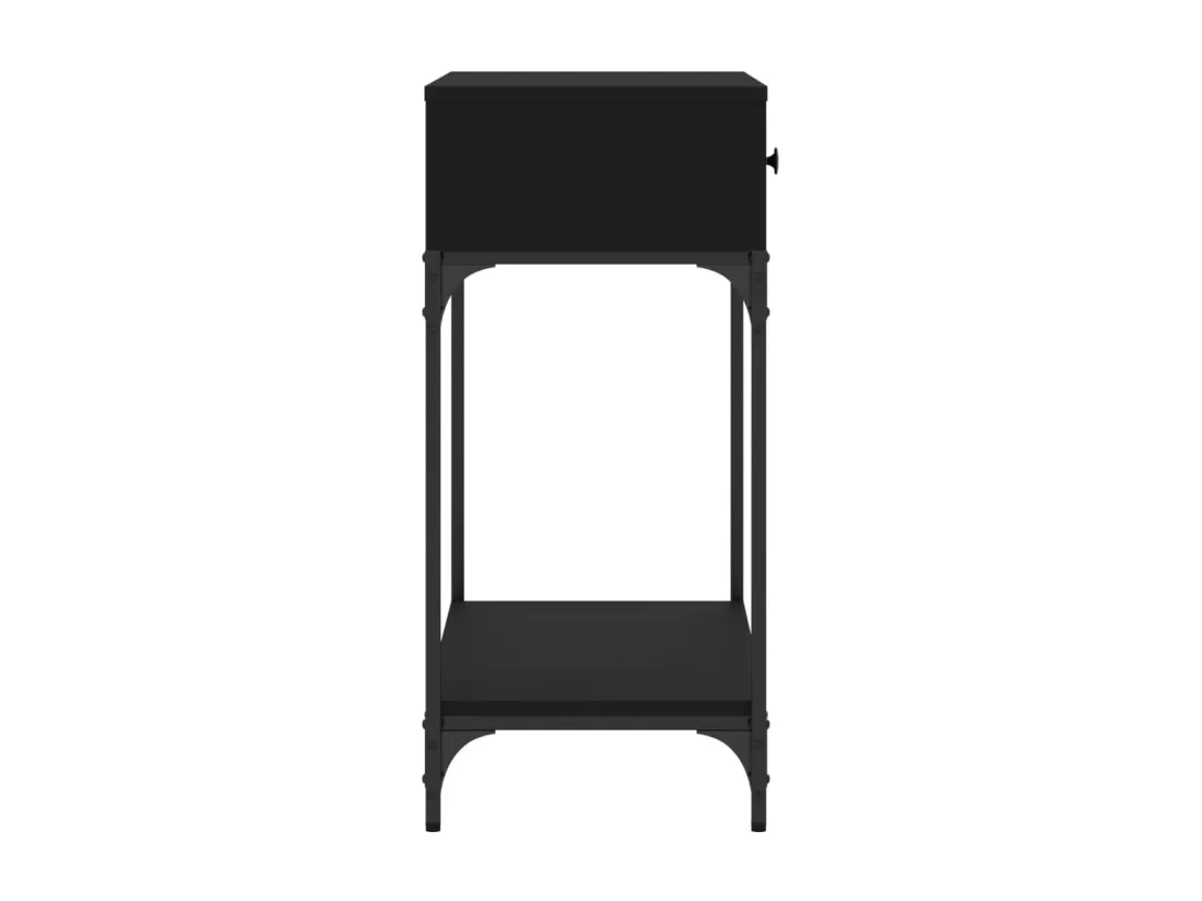 Table console noir 75x34,5x75 cm bois d'ingénierie