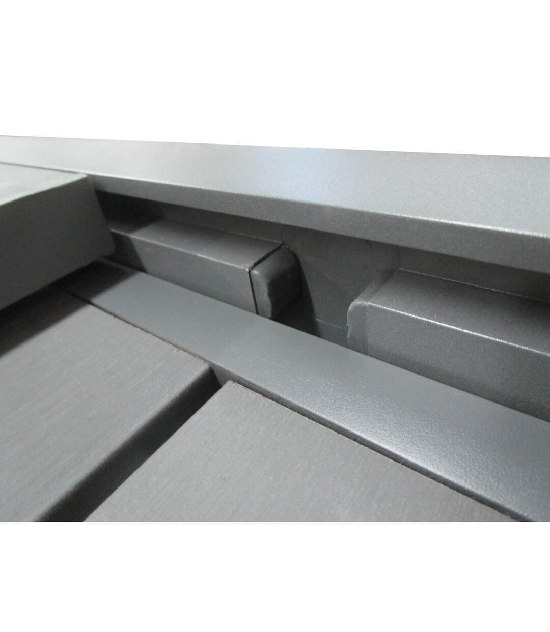 Table de jardin extensible en aluminium avec plateau composite Byron de 4 à 8 personnes - Gris Anthracite