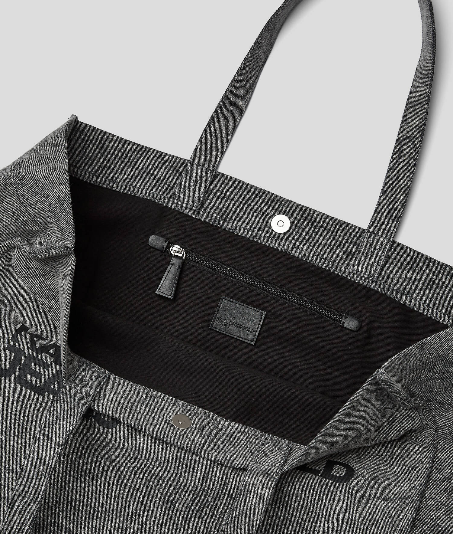 SAC SHOPPER EN DENIM À LOGO KLJ