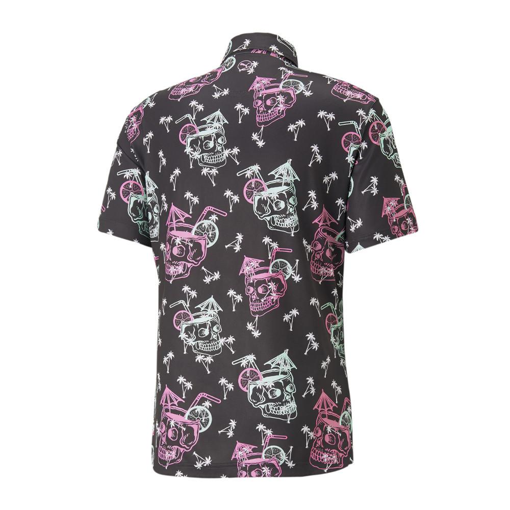 Puma Chemisette de Golf Noire Imprimé Homme Puma Tropi-cool