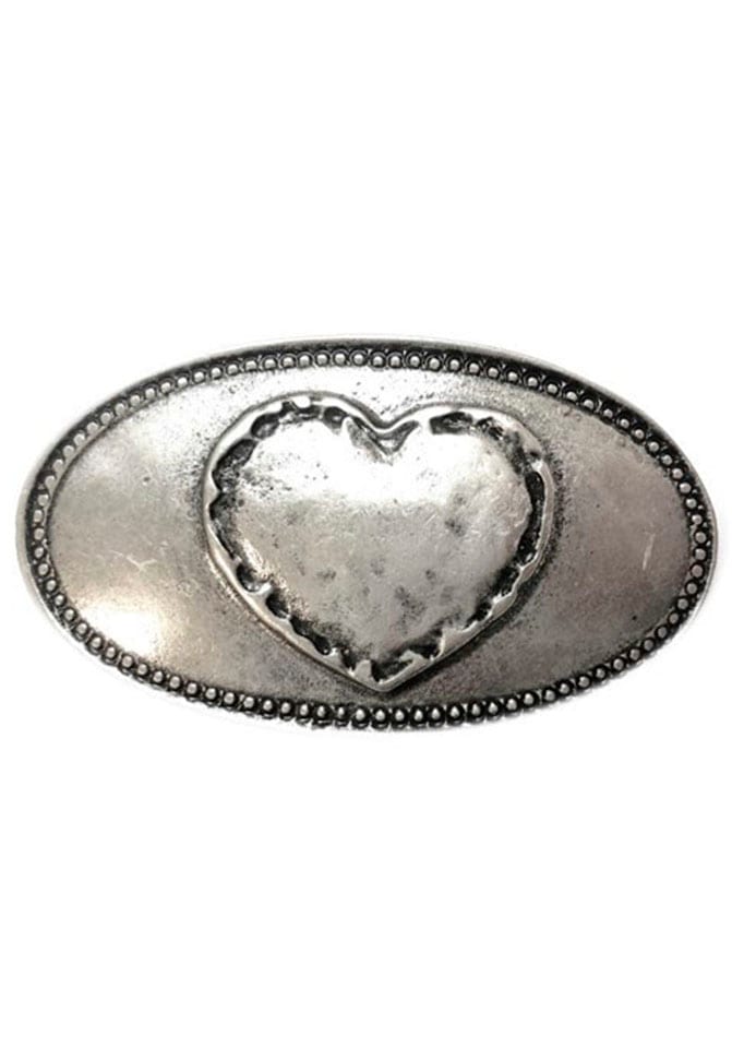 Rettungsring Gürtel Gürtelschnalle »Herz Oval Silber«