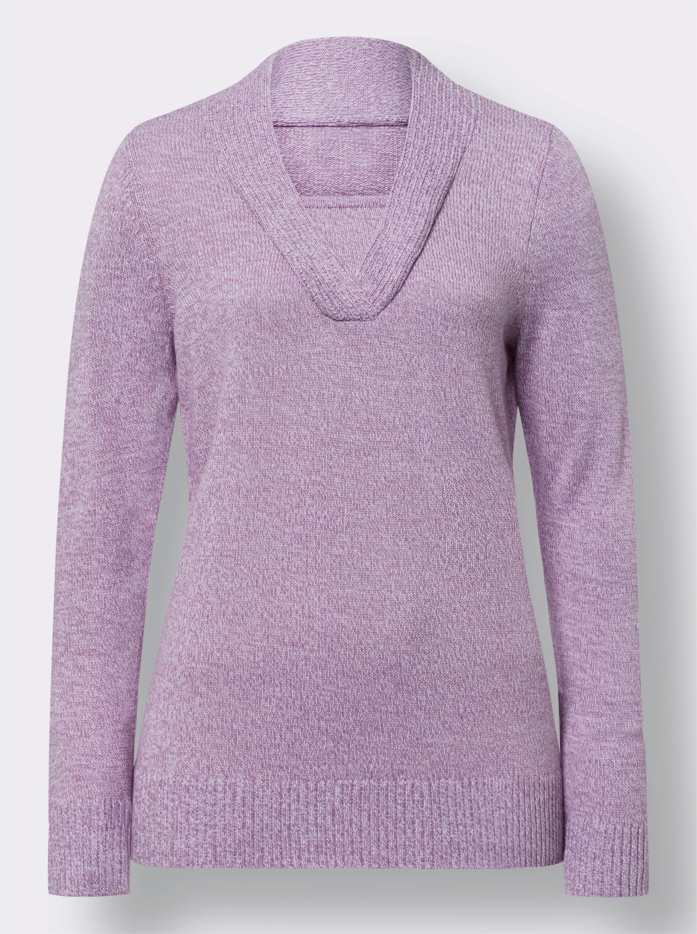 2-in-1-Pullover in Melange-Optik