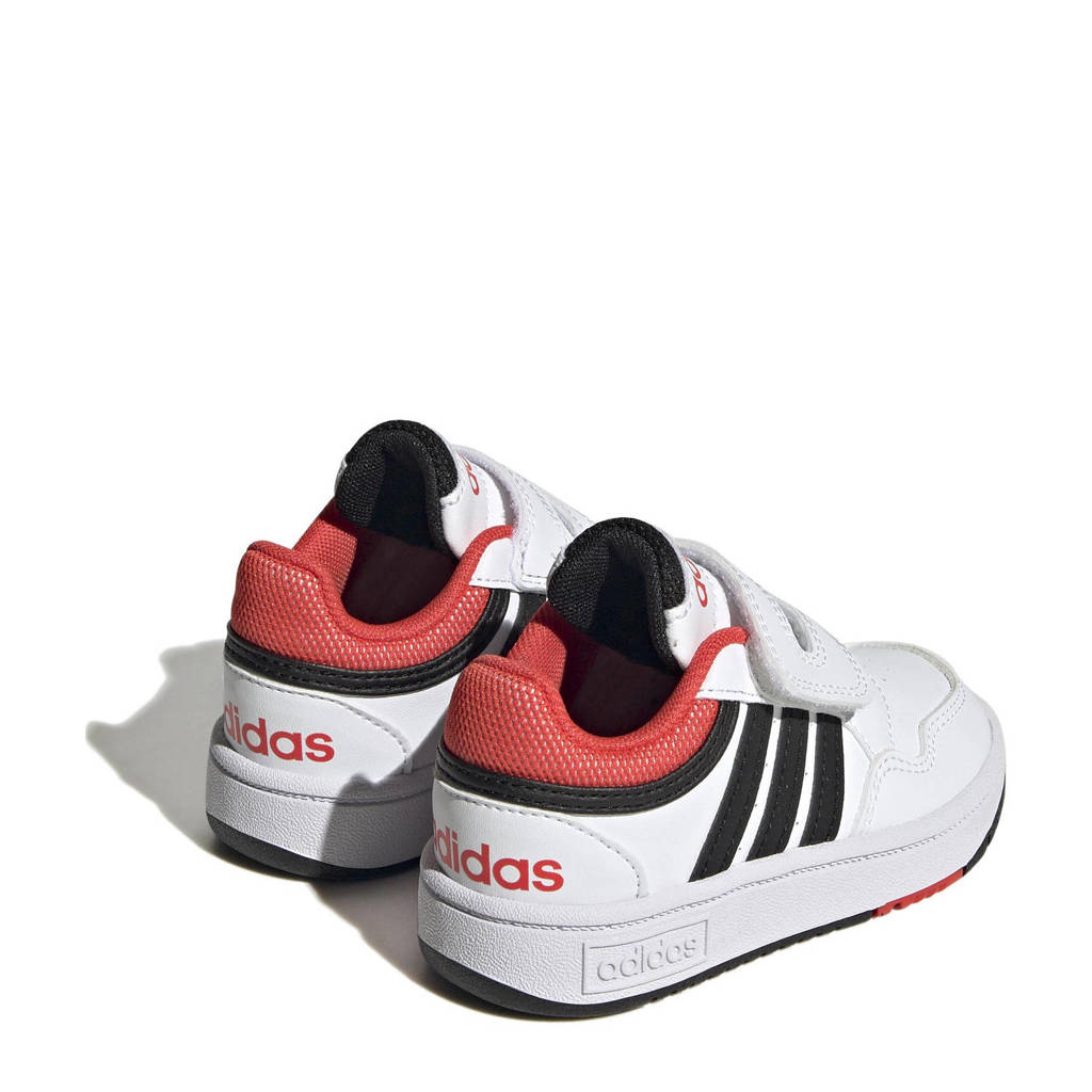 adidas Hoops 3.0 sneakers wit/zwart/rood