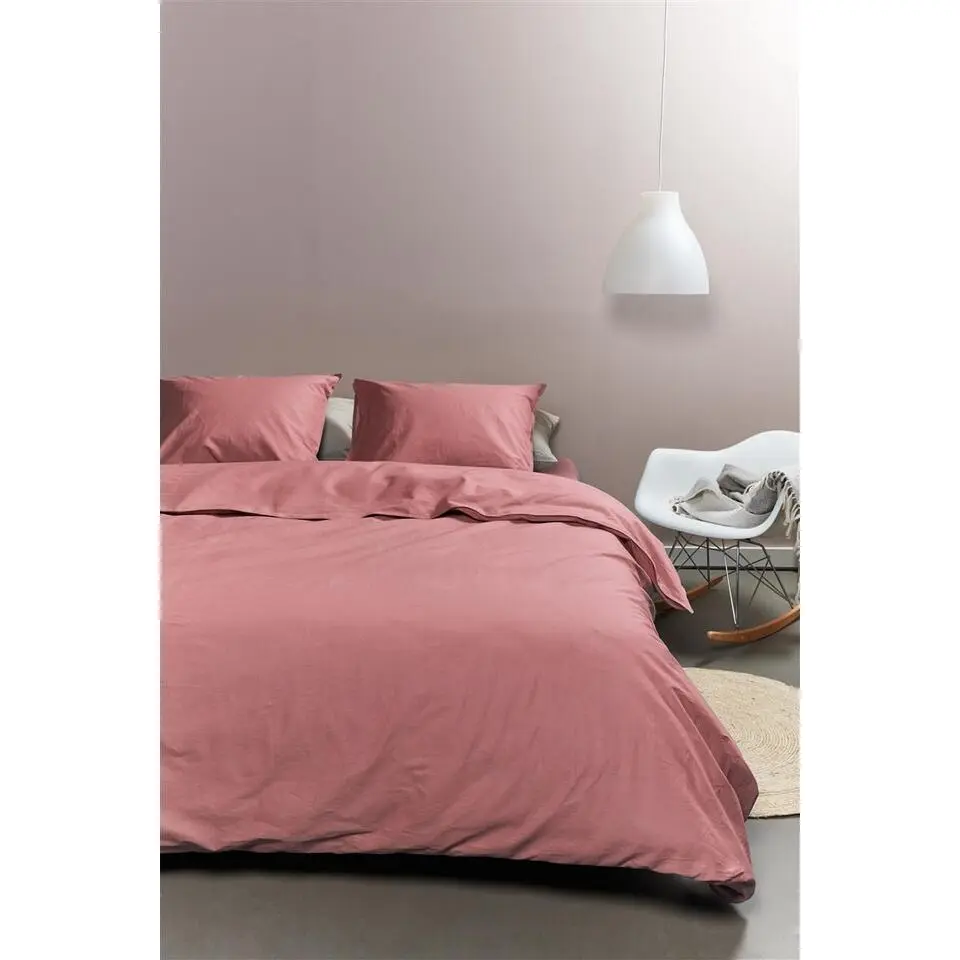 Ambiante Cotton Uni dekbedovertrek - 140x200/220 - Roze