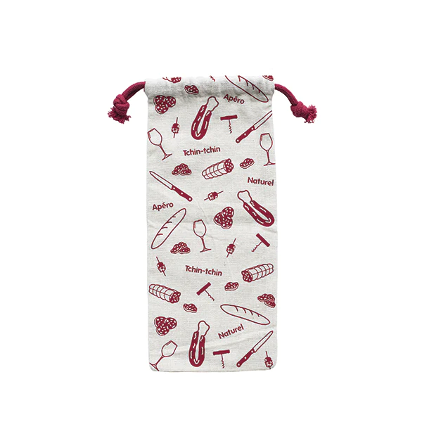 Set apéritif planche, couteau et sac Pebbly