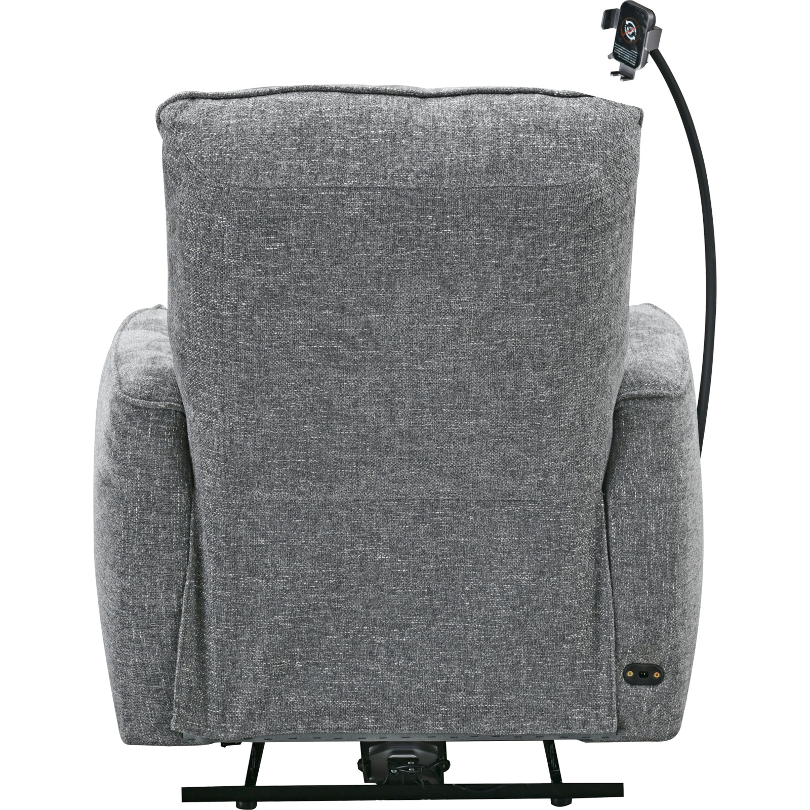 TV-Sessel Chloe grau elektrische Relaxfunktion, mit Handyarm und USB-C Anschluss