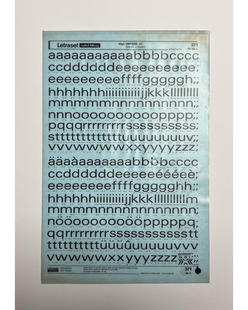 Letraset 371 - UNIVERS 53 -48pt