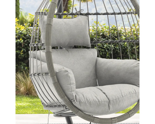 Destiny COCO COZY hangstoel 133 x 131 x 202 cm grijsbruin