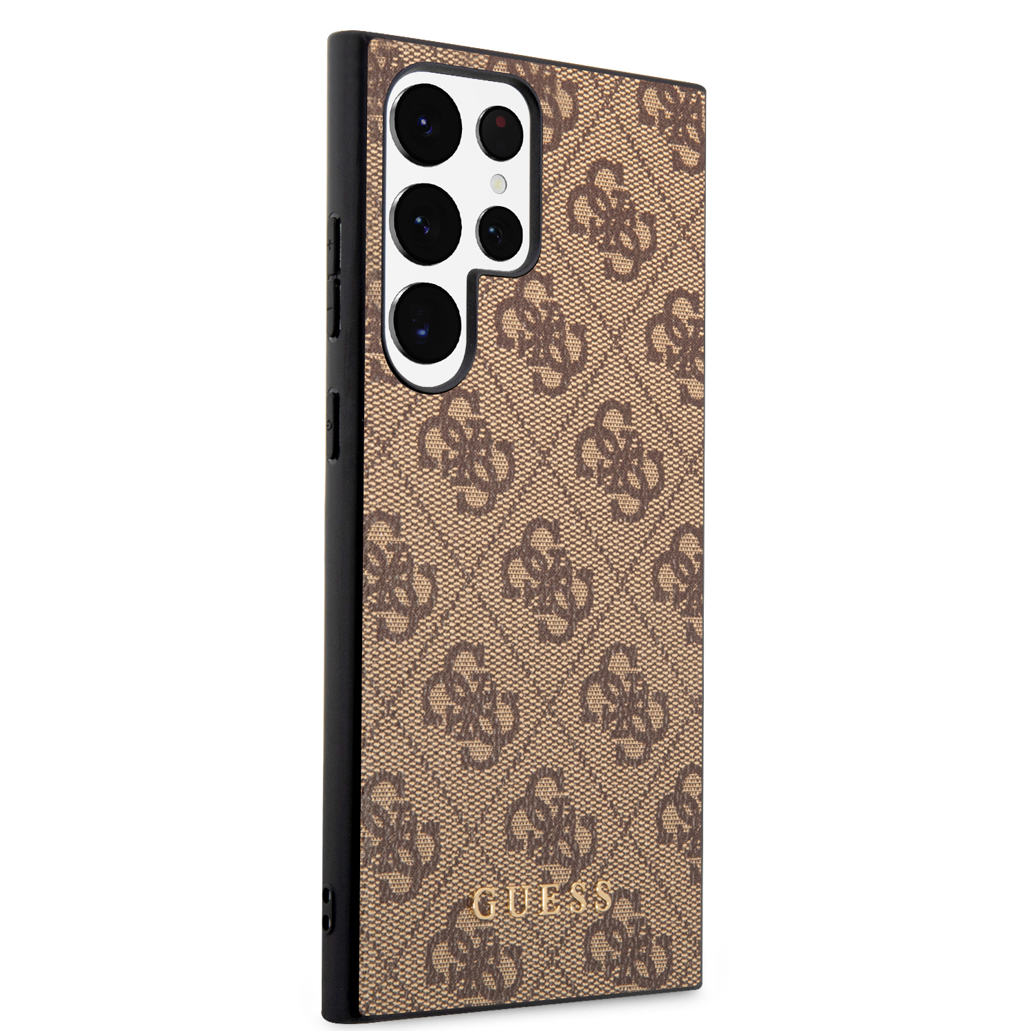 Samsung Galaxy S23 Ultra 5G Leder Hardcase Hülle 4G Metal Logo (GUHCS23LG4GFBR) - Braun