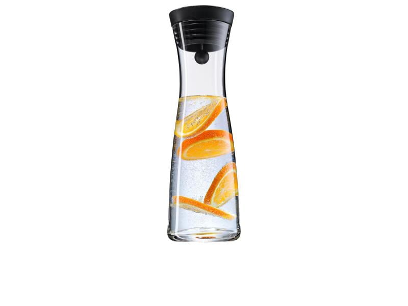 WMF Karaffe Basic 1 l, Transparent Wasserkaraffe öffnet und schliesst automatisch dank Close-Up Verschluss