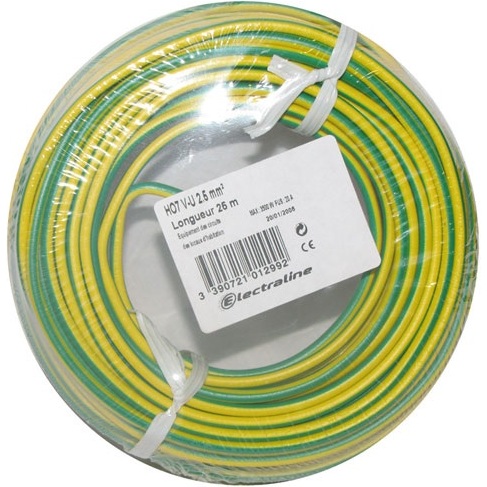 Câble d’installation rigide H07V-U 1 x 2,5 mm² Electraline