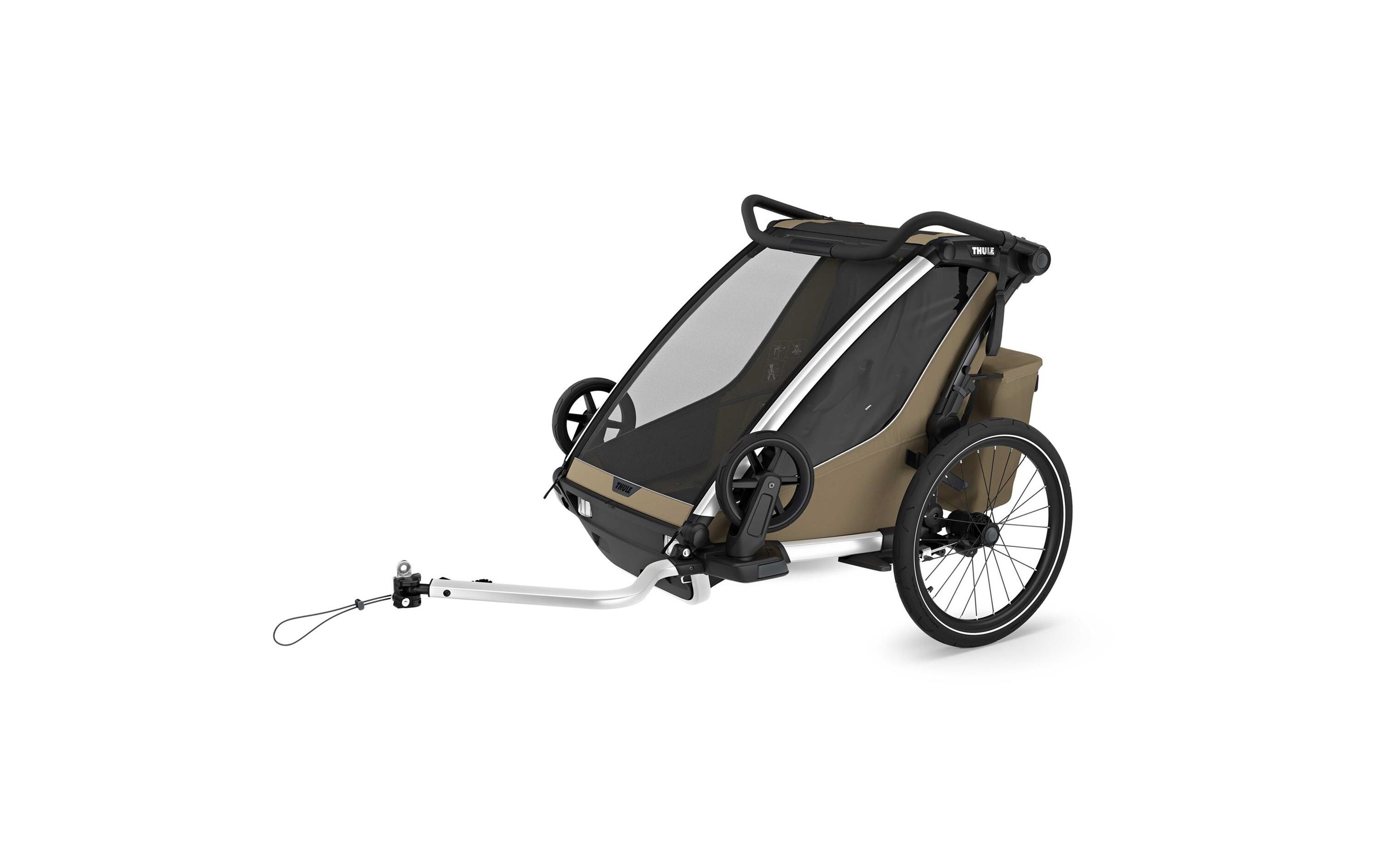 Veloanhänger Chariot Cross 2 G2 Double, Faded Khaki<br>Der Fahrradanhänger für aktive Eltern