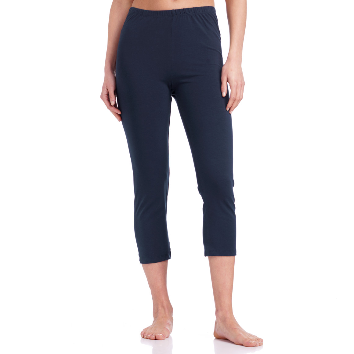 Famy 2 Damen 3/4-Leggings unifarben dunkelblau / hellgrau