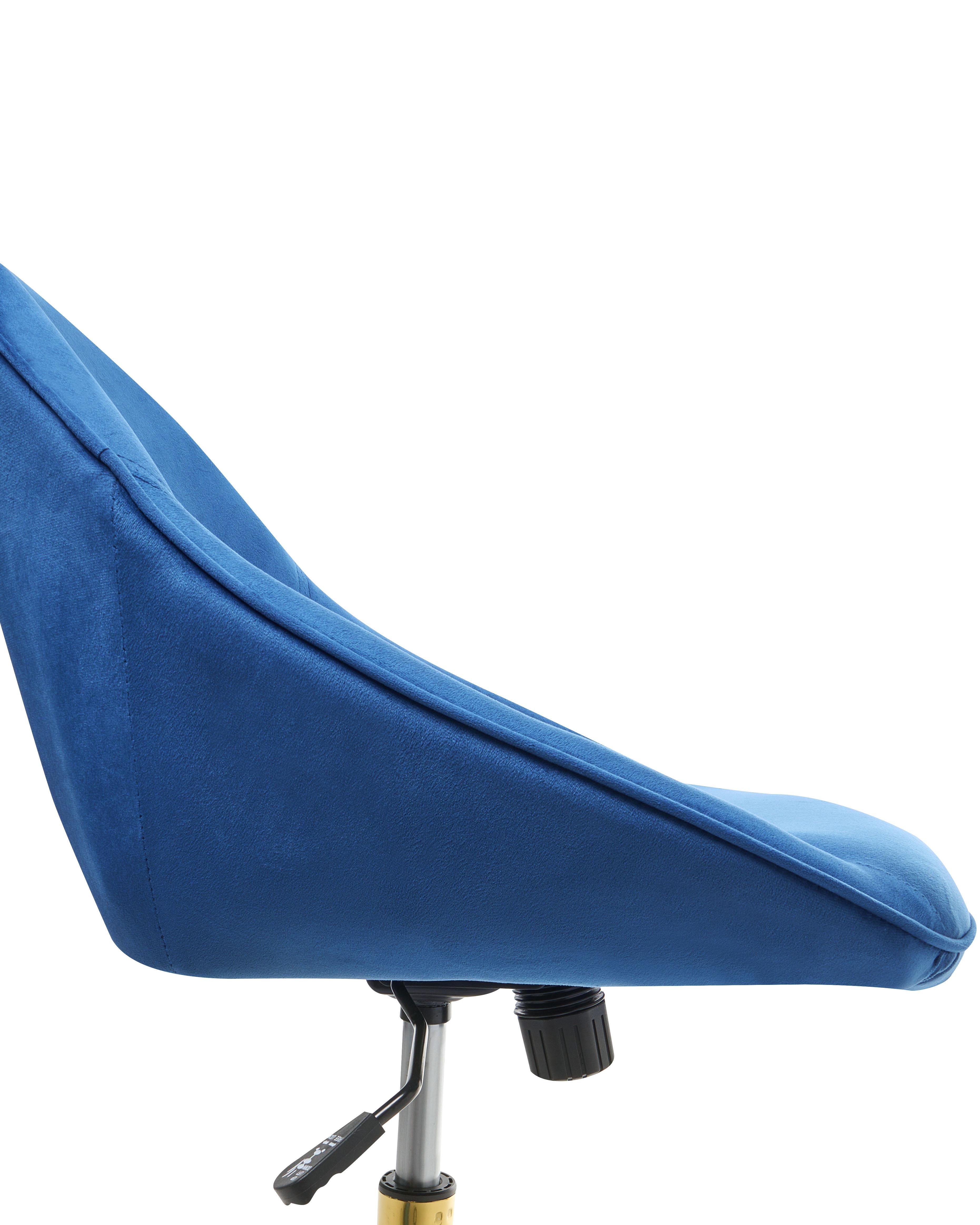Bureaustoel BARDSDALE Fluweel Marineblauw