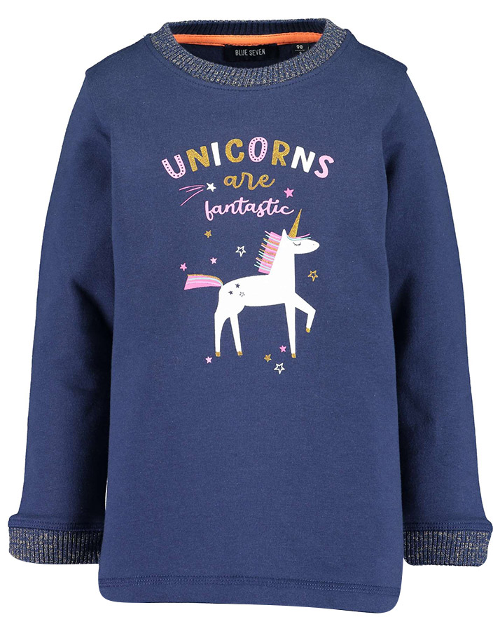 Sweatshirt FRIENDSHIP – UNICORNS in dunkelblau