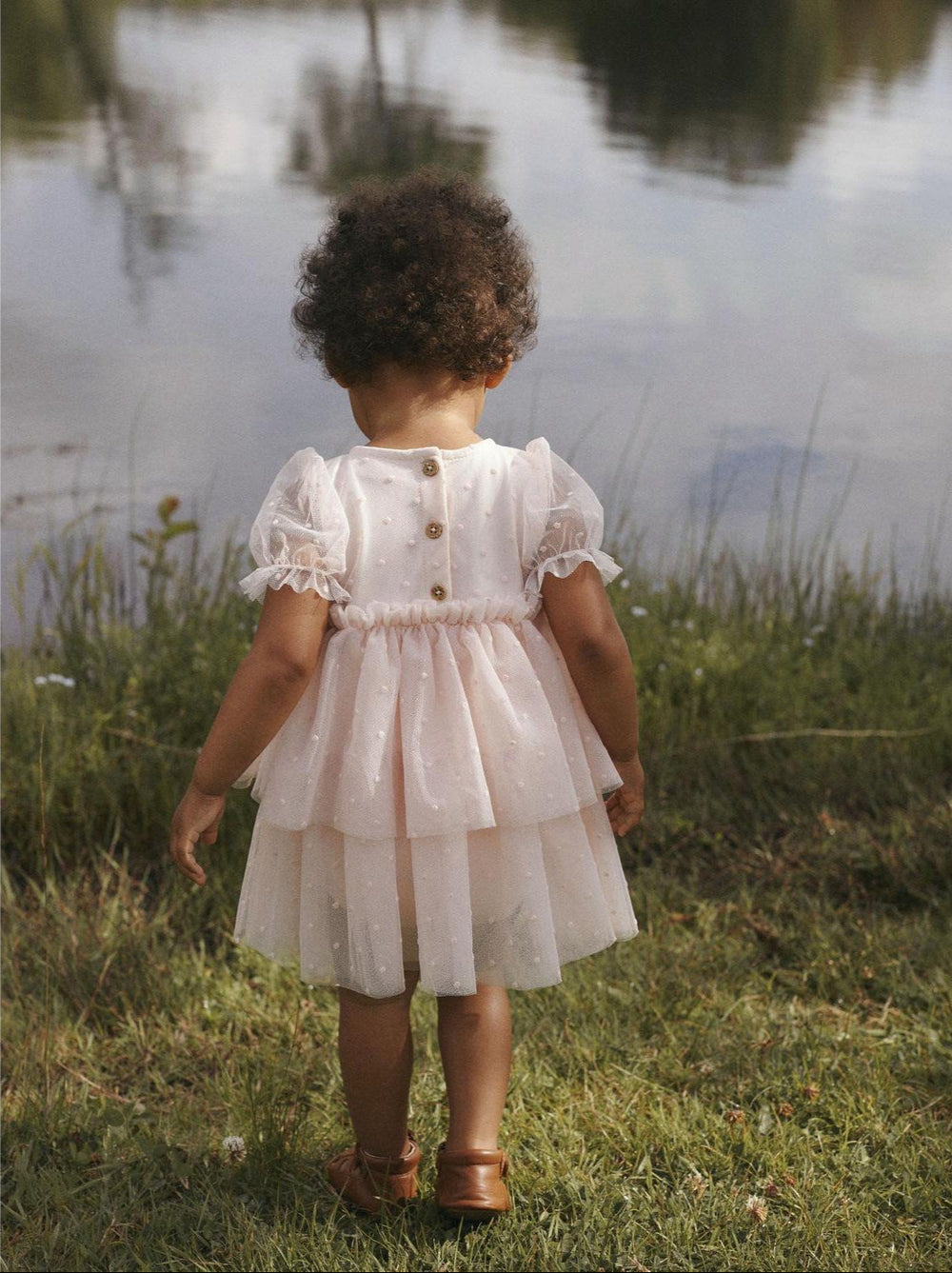 Køb Lil'Atelier Peach Blush Frilla Loose Tyl Body Kjole